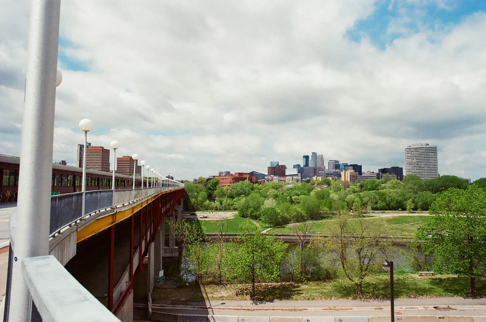 University of Minnesota campus on the east bank of the Mississippi River in Minneapolis