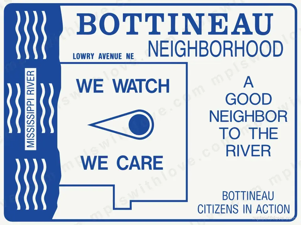 Vector recreation of the Bottineau neighborhood sign