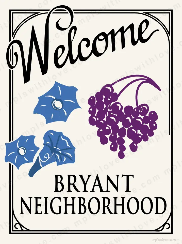 Vector recreation of the Bryant neighborhood sign