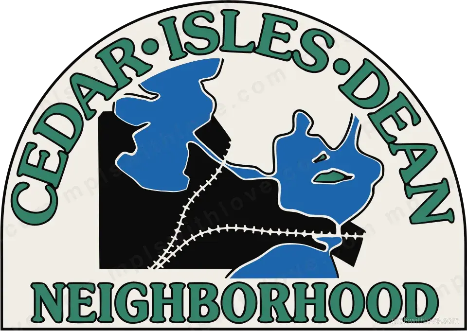 Vector recreation of the Cedar - Isles - Dean neighborhood sign