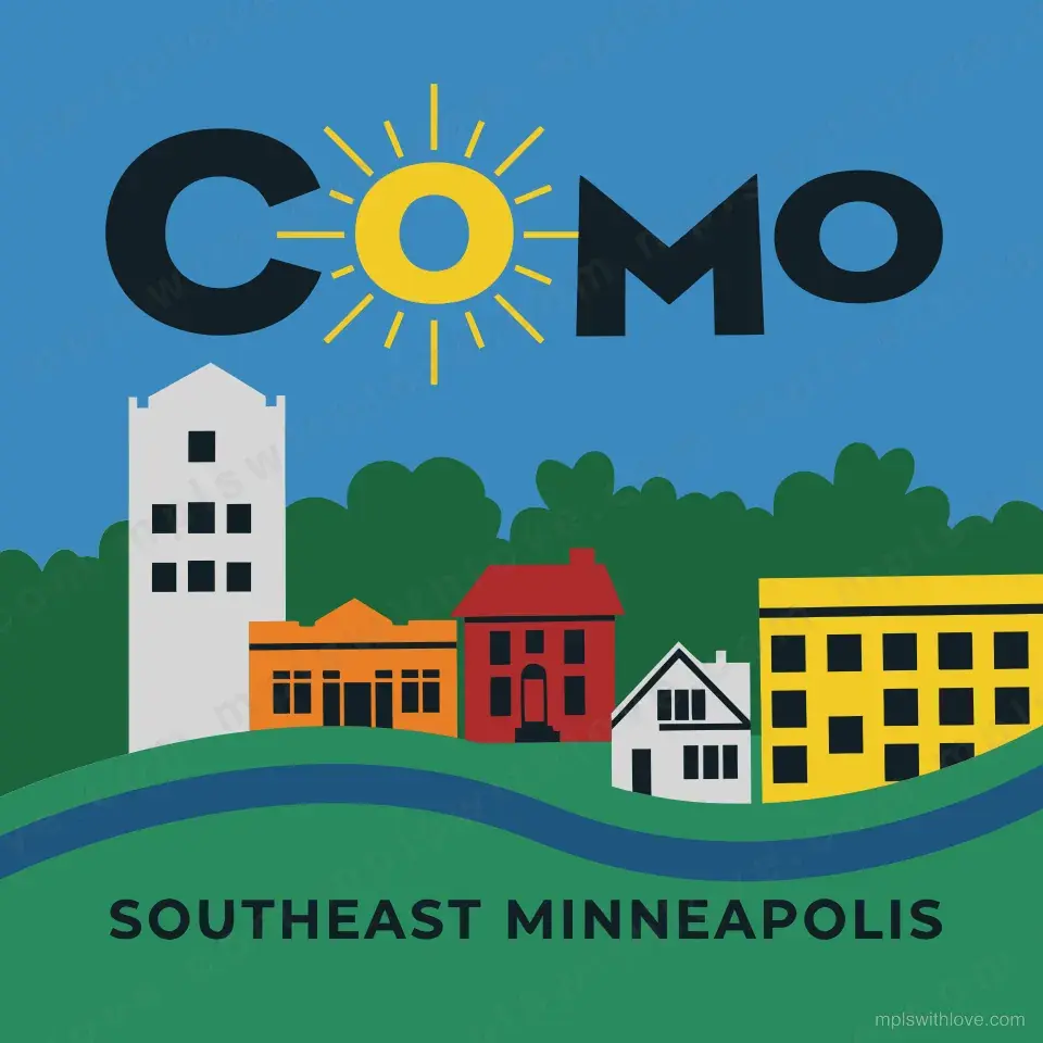 Vector recreation of the Como neighborhood sign