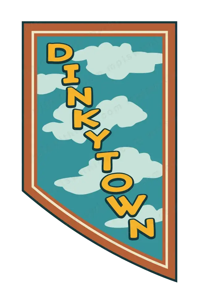 Vector recreation of the Dinkytown district banner