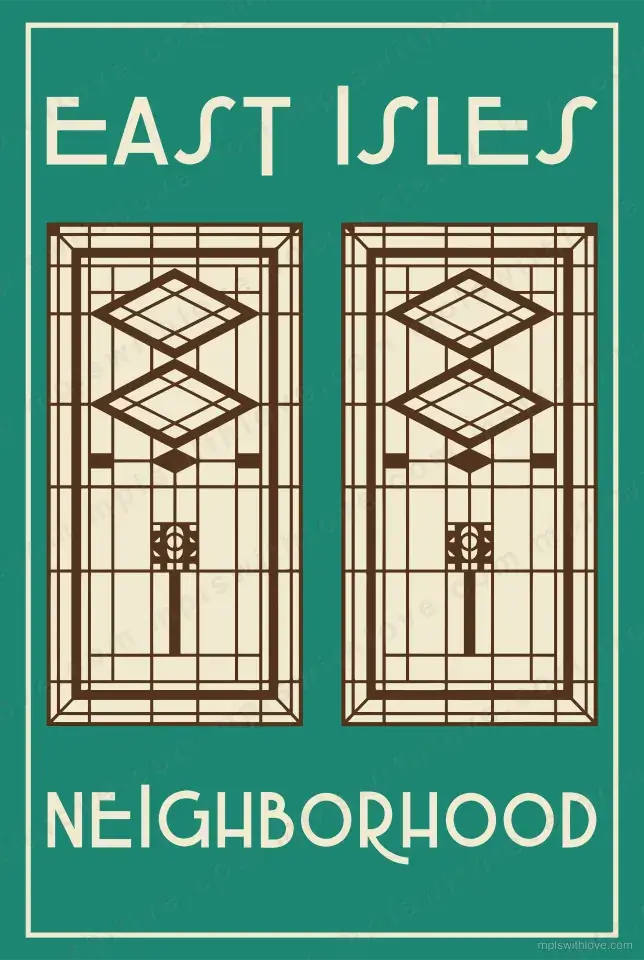 Vector recreation of the East Isles neighborhood sign