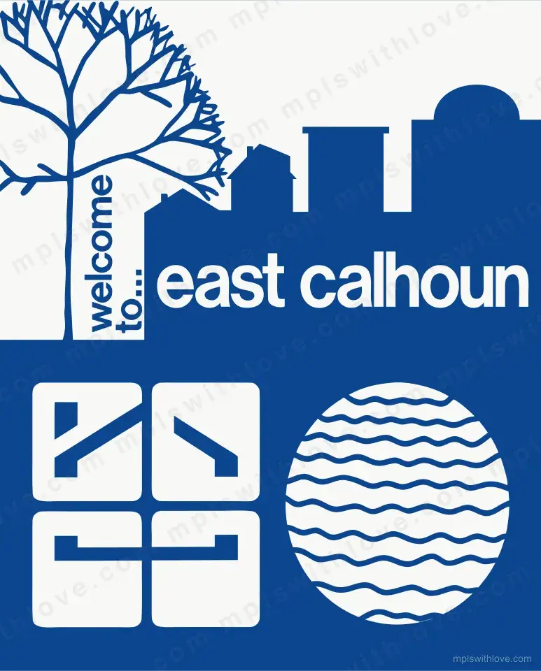 Vector recreation of the East Calhoun (ECCO) neighborhood sign