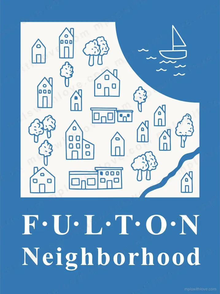 Vector recreation of the Fulton neighborhood sign
