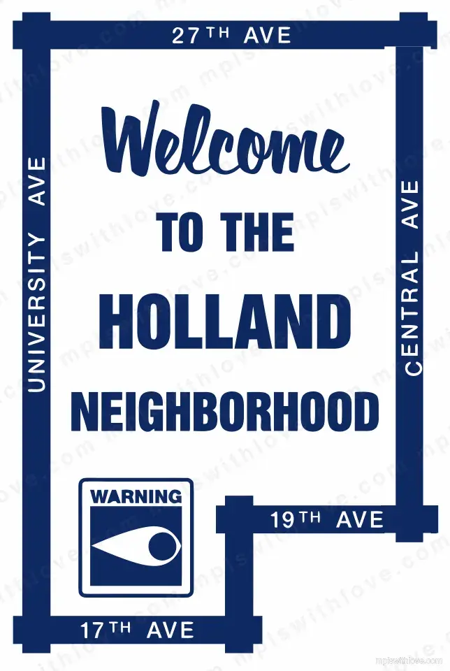 Vector recreation of the Holland neighborhood sign