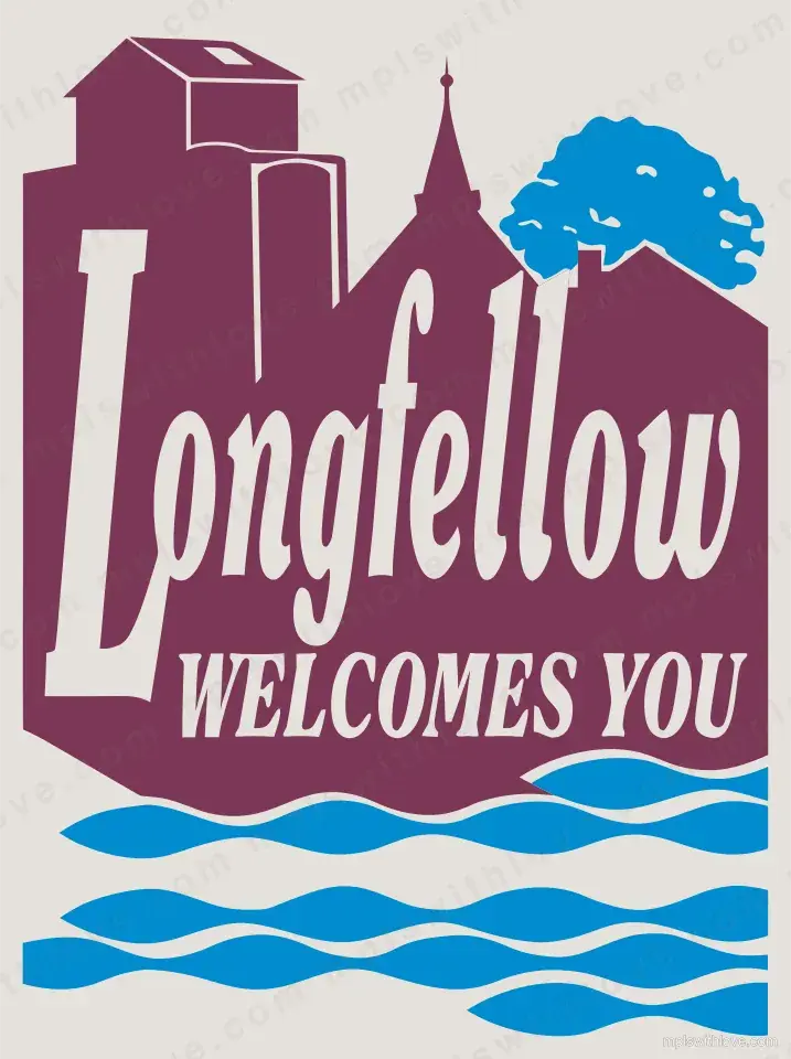 Our recreation of the Longfellow neighborhood sign