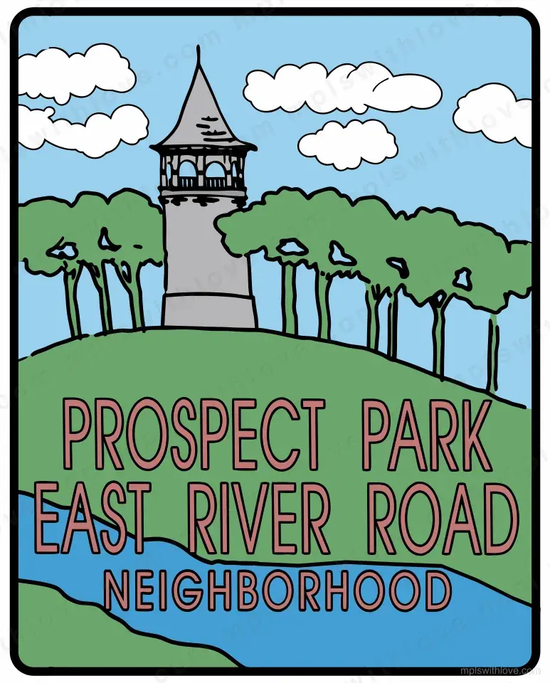 Vector recreation of the Prospect Park neighborhood sign