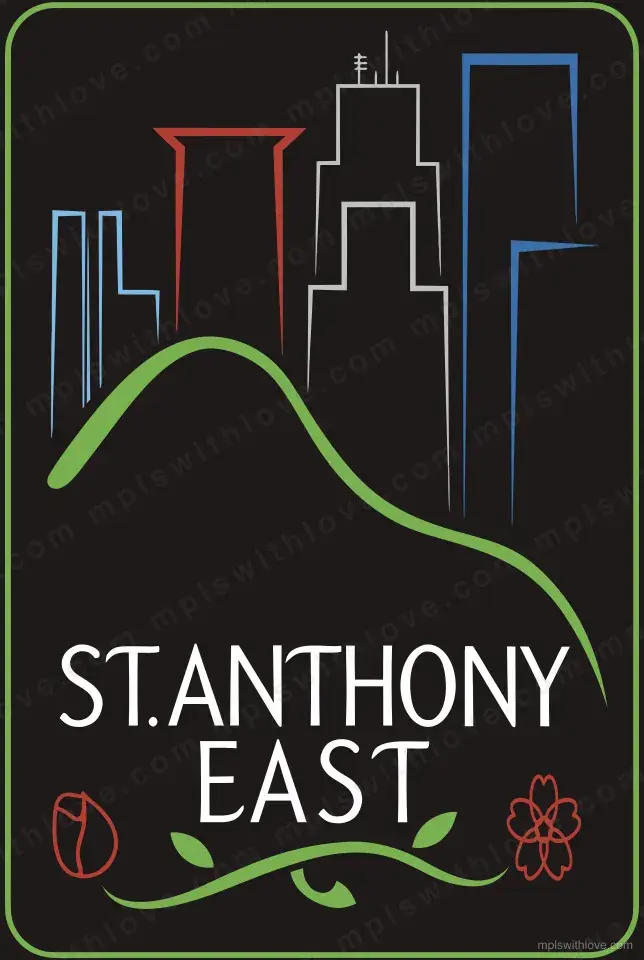 Vector recreation of the St. Anthony East neighborhood sign
