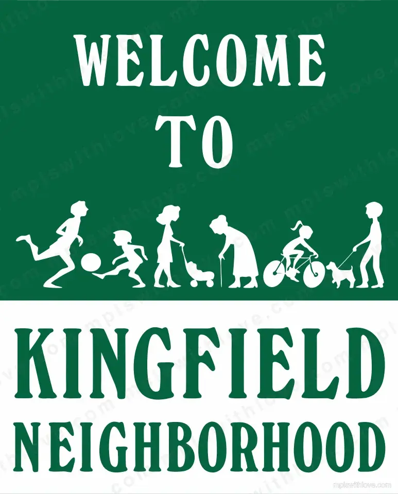Vector recreation of the King Field neighborhood sign