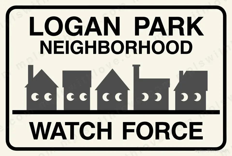 Vector recreation of the Logan Park neighborhood sign