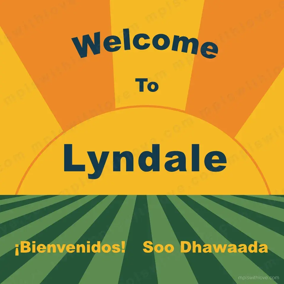 Vector recreation of the Lyndale neighborhood sign