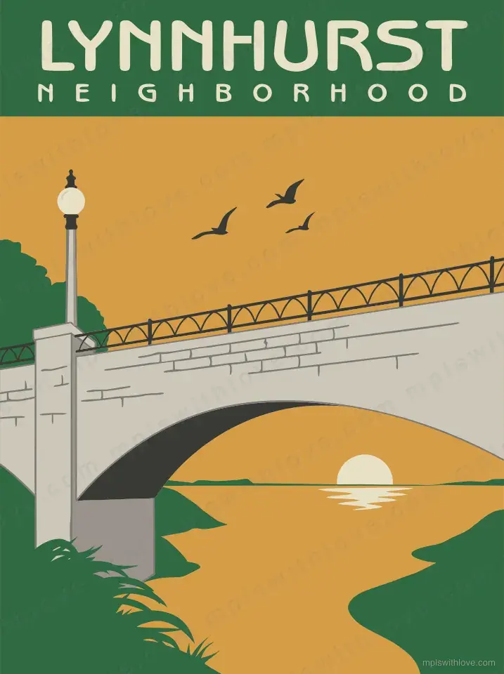 Vector recreation of the Lynnhurst neighborhood sign