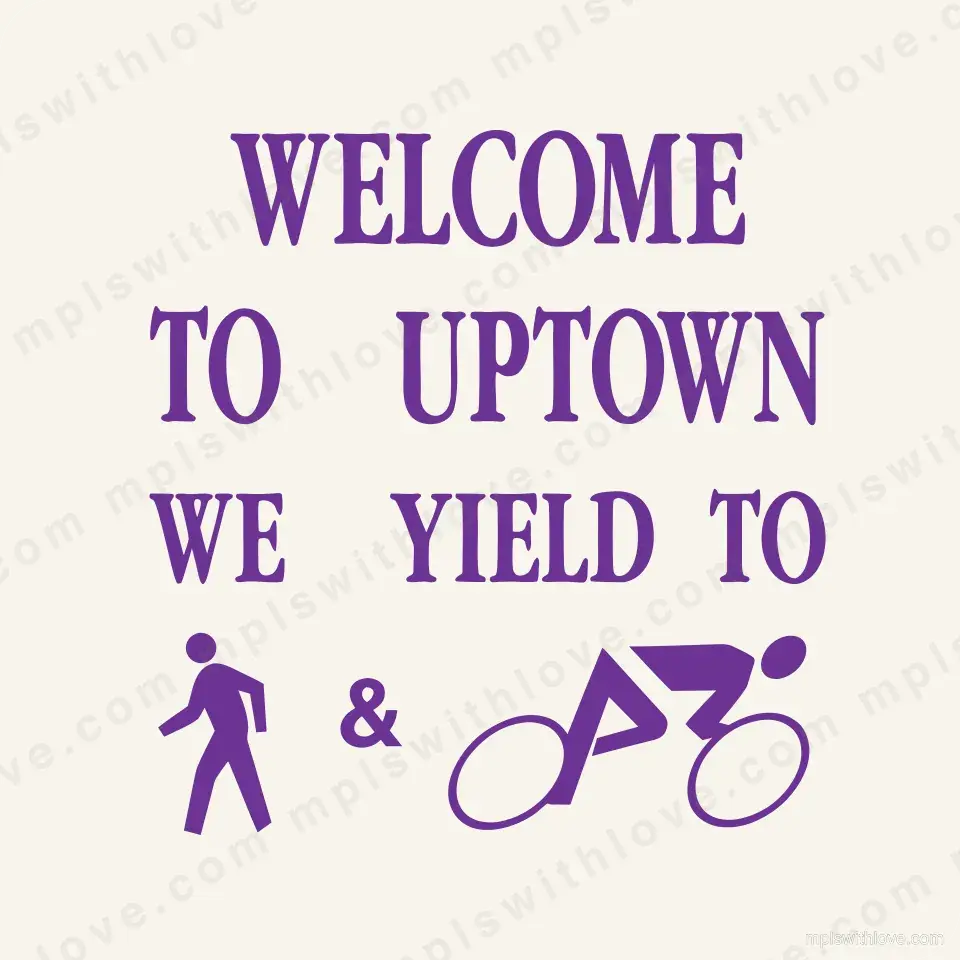 Vector recreation of the Uptown district sign
